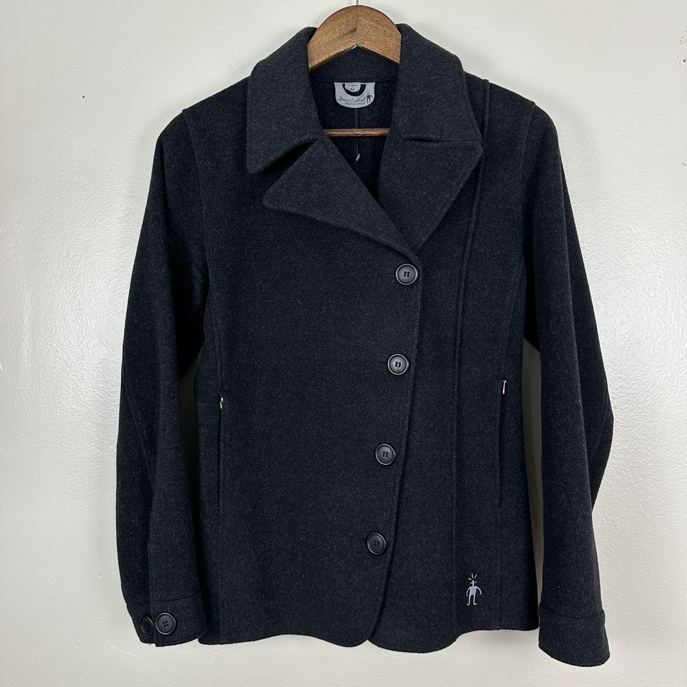 Smartwool‎ Women's M Black Pea Coat Jacket Outdoors Activewear Gorpcore